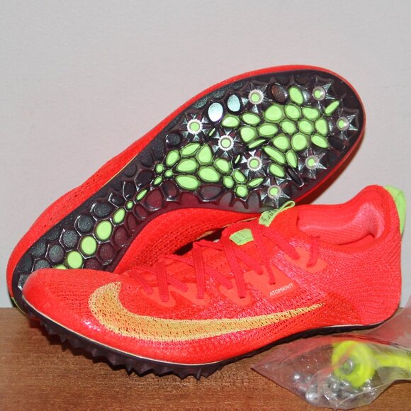 Nike Zoom Superfly Elite 2 Track Men 5 Womens 6.5 Bright Crimson Lime - Picture 1 of 7